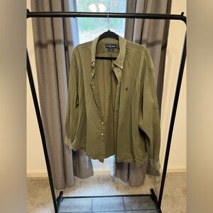 Ralph Lauren Men's Olive Button Down Shirt